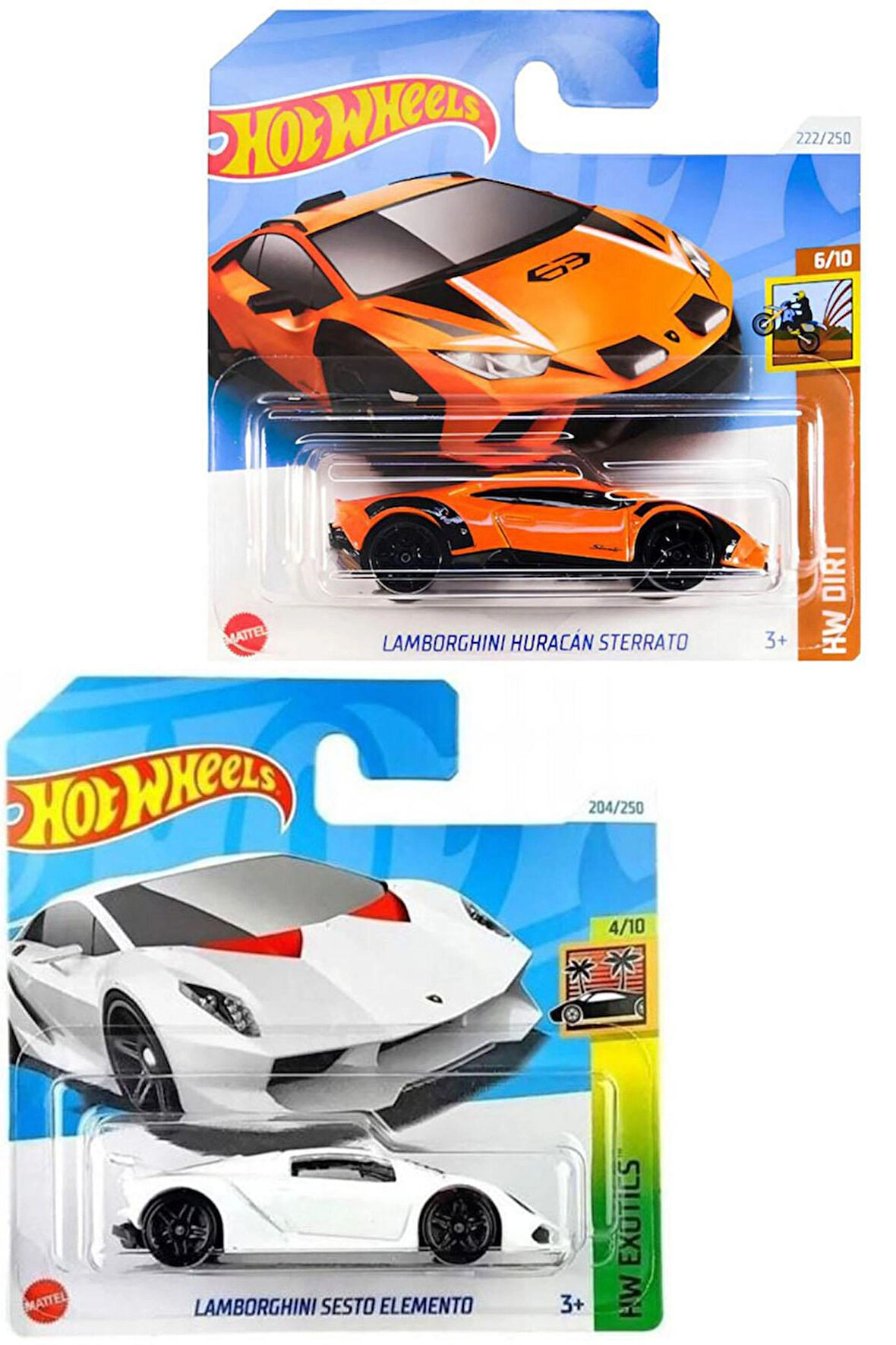2 Araç Hot Wheels Set - Lamborghini Huracan Sterrato & Lamborghini Sesto Elemento (1(64)