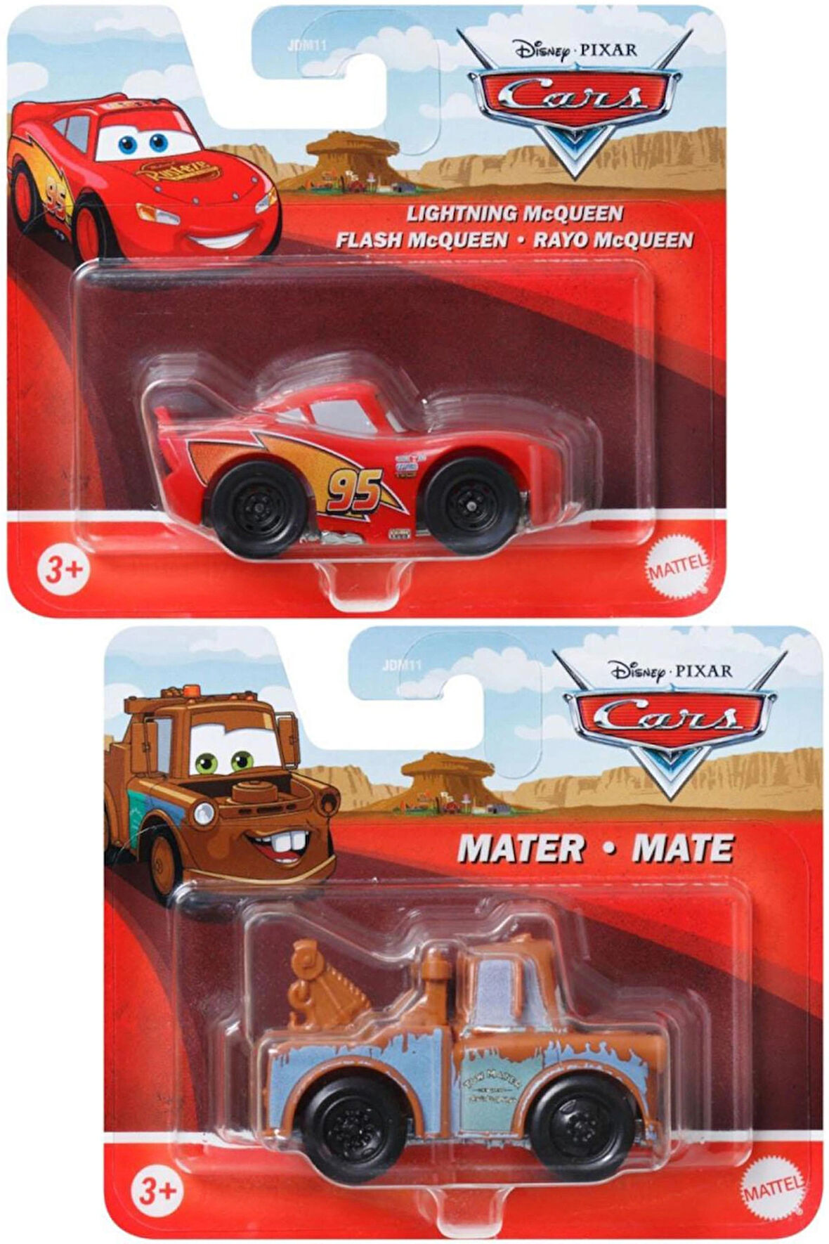 Disney Pixar Cars 2 Araç Set - Lightning (Şimşek) McQueen & Mater (7 cm)