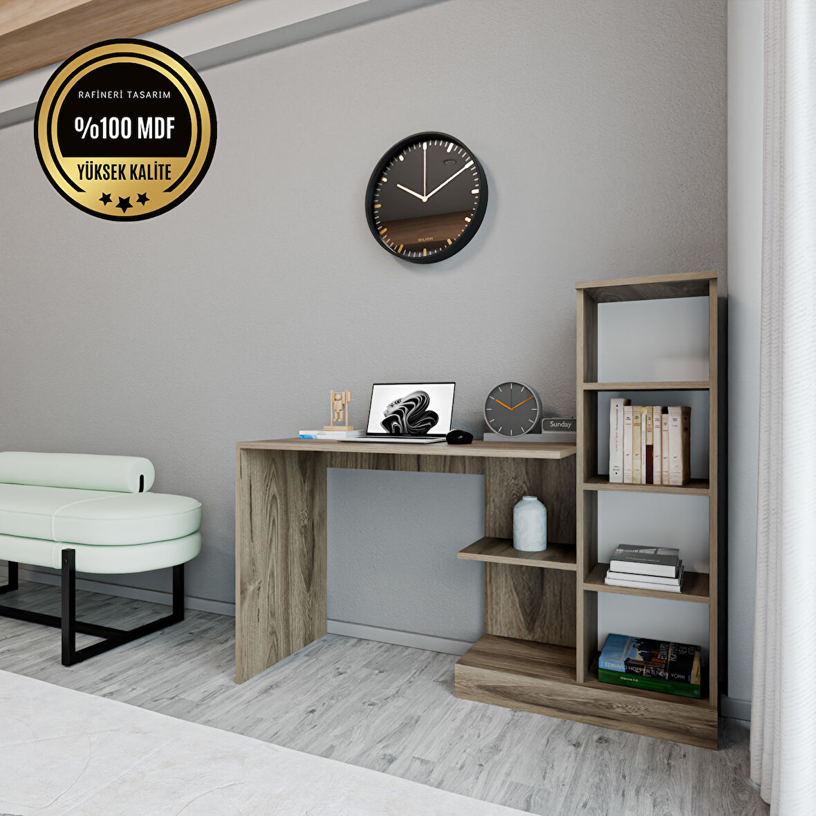 Hera MDF Kapaksız Çalışma Masası Bilgisayar Masası Ofis Ders Masası