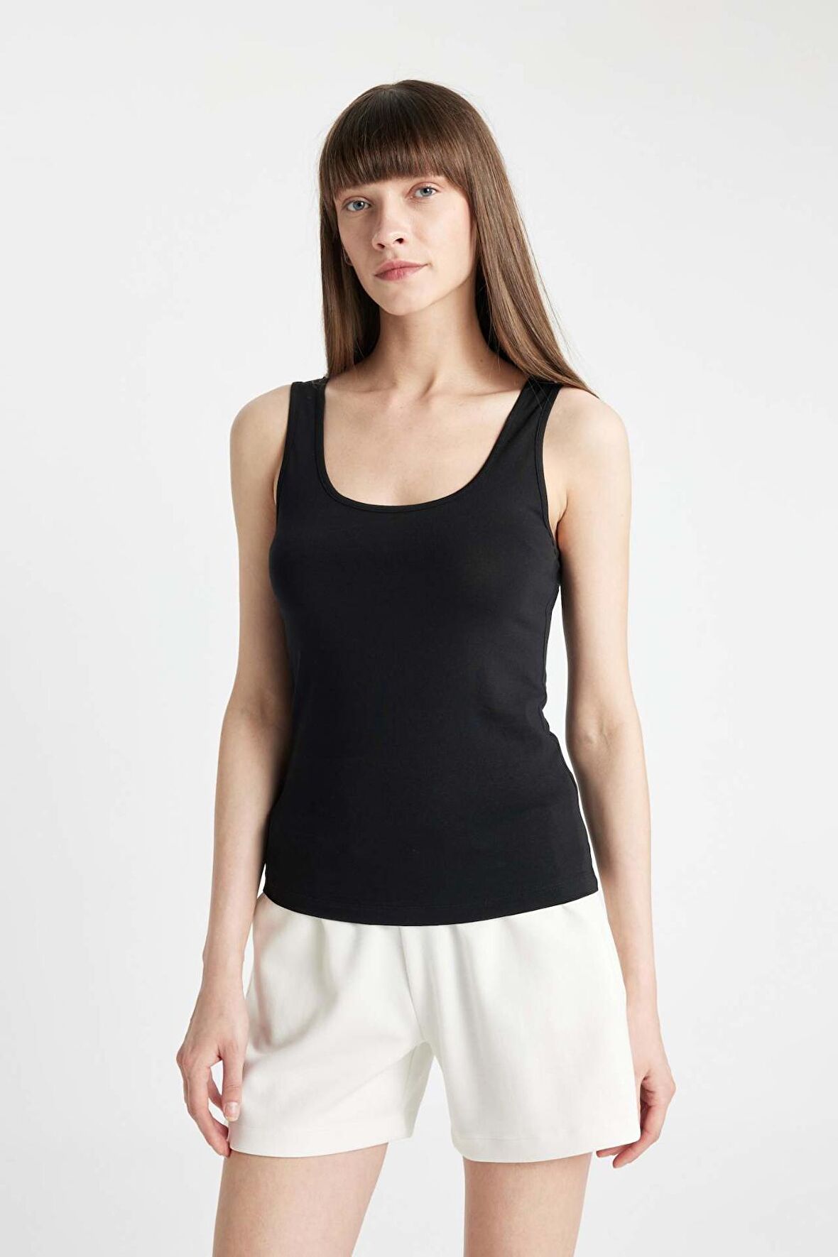 DeFacto Regular Fit Pamuklu Basic Düz Siyah İç Atlet-Fall in Love R9041AZ24AUBK81