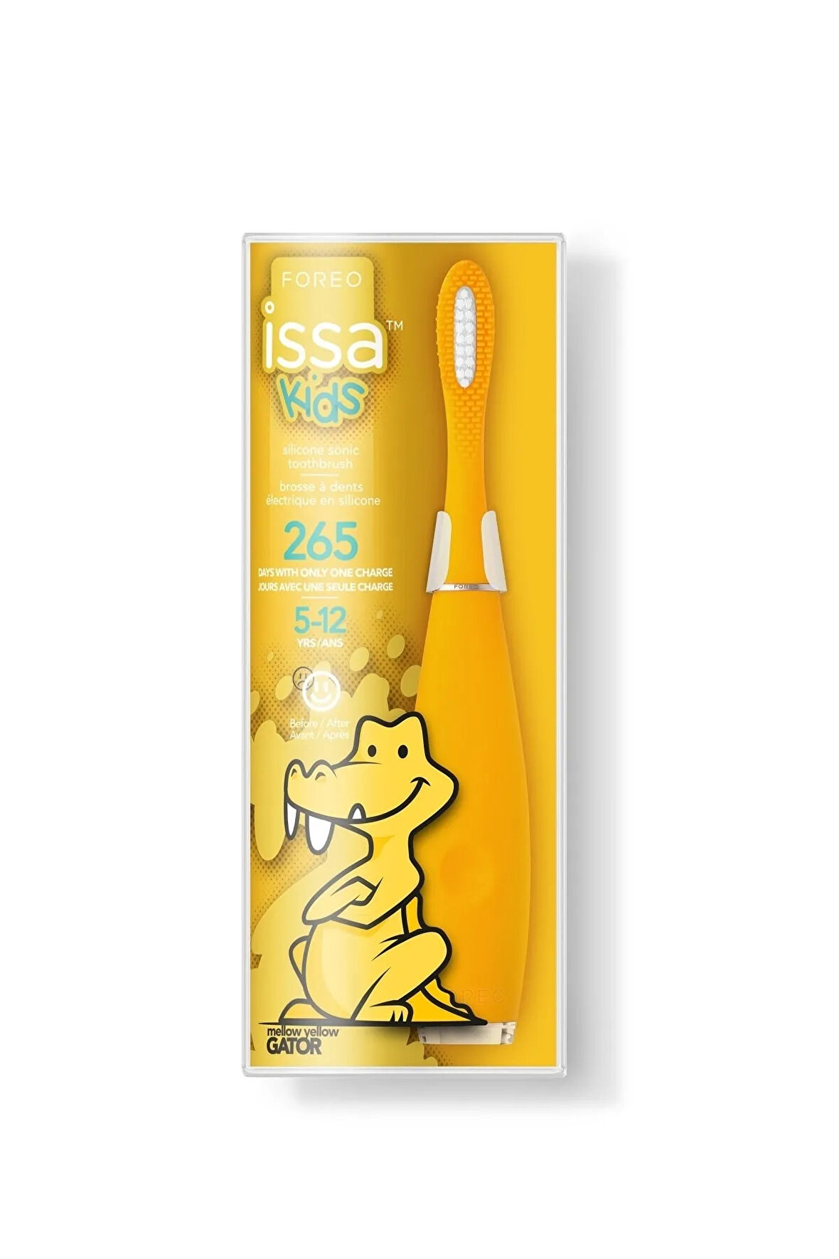 ISSA Kids Çocuk Diş Fırçası (5-12 Yaş Için), Mellow Yellow Gator