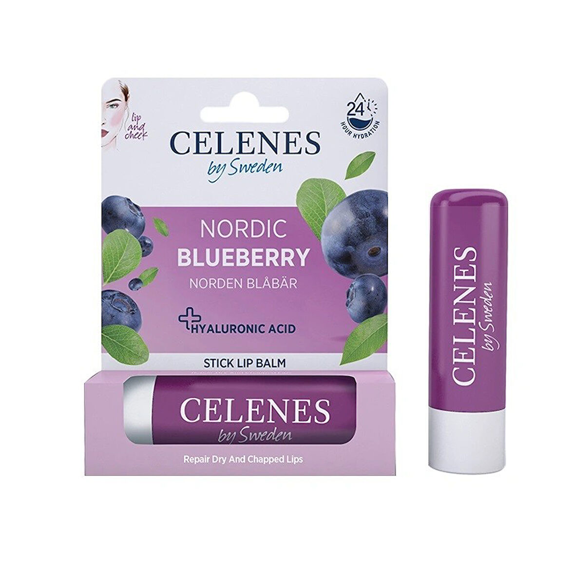 Celenes Nordıc Blueberry Lıp And Cheek Stıck Lıp Balm