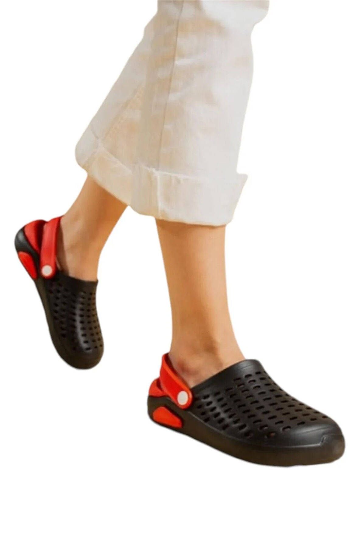 Unisex Comfort Eva Taban Terlik SİYAH - KIRMIZI