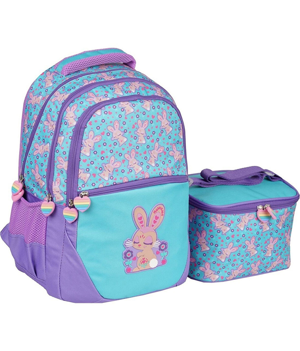 Relaxion 1350 Yeşil Tavşanlı Beslenmeli İlkokul Çantası