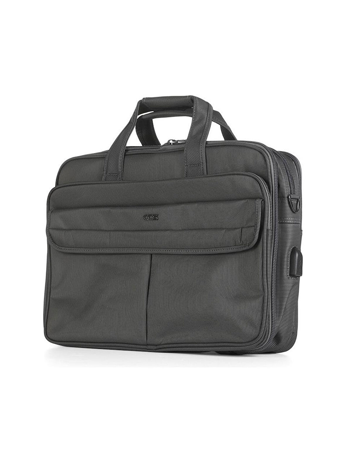 Ççs 71242 Gri Kumaş Laptop Bölmeli Evrak Çantası