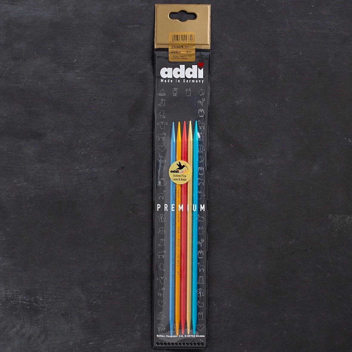 Addi Colibri 6mm 23cm Renkli Çorap Şişi - 204-7