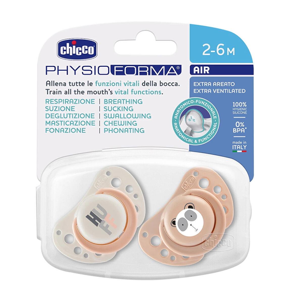 Chicco PhysioForma Air 2'li Silikon Emzik 2-6 Ay Kız