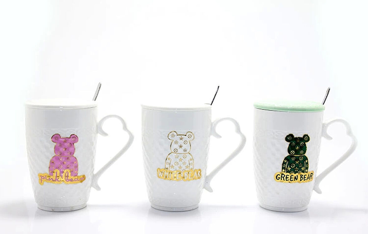 Ayıcık Tasarımlı Porselen Kupa Bardak