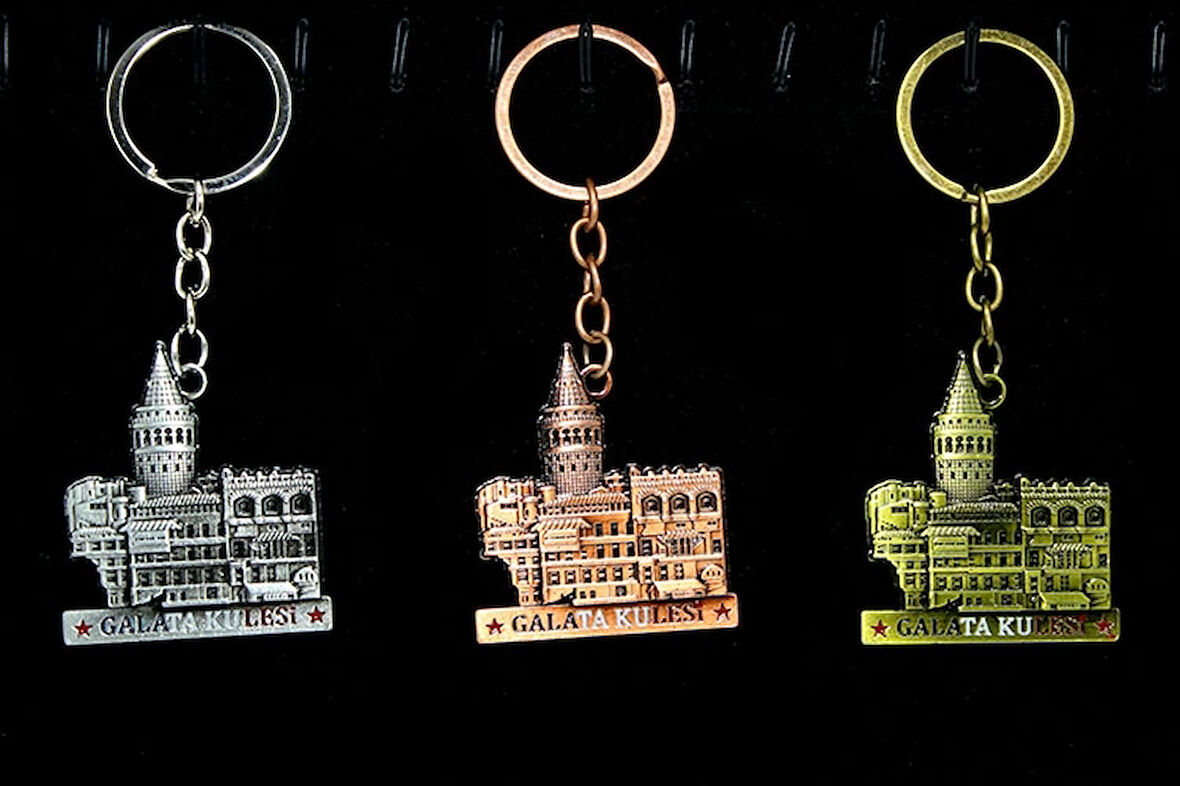 Metal Galata Kulesi Anahtarlık Model 4
