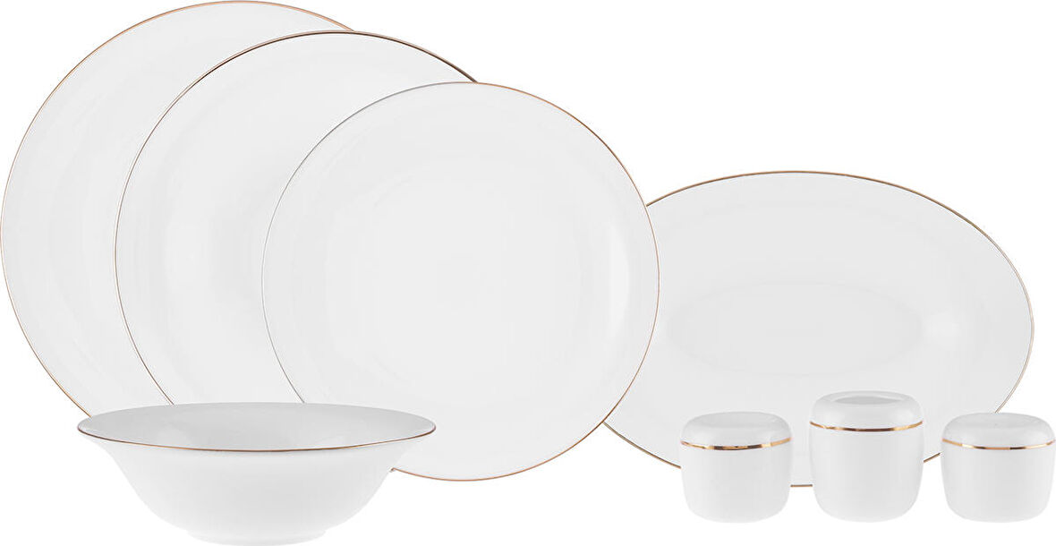 Karaca Fine Pearl Fame 58 Parça 12 Kişilik Yemek Takımı Gold