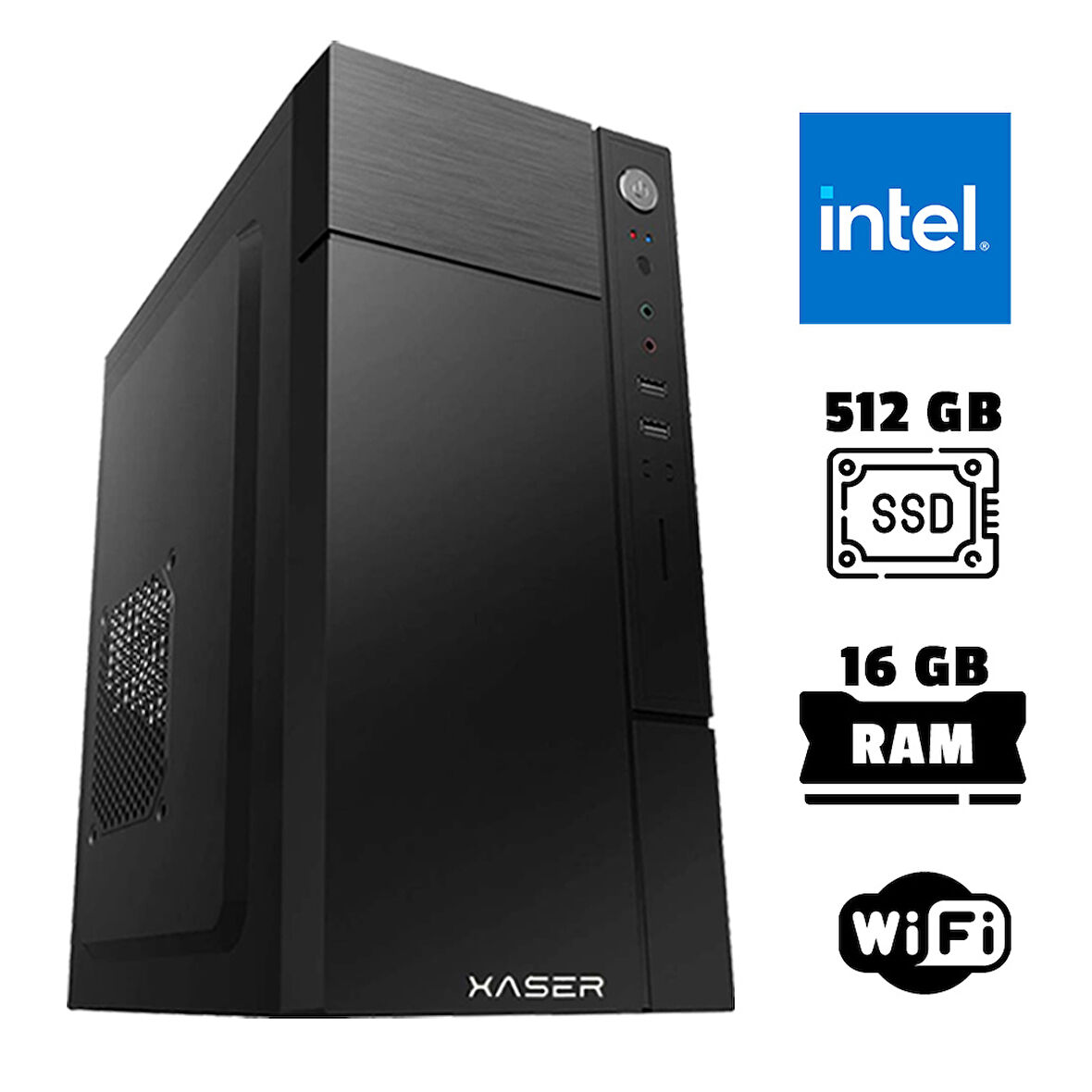 Xaser Xsr998 i5 7400 16GB Ram 512GB SSD Masaüstü Ofis Bilgisayarı