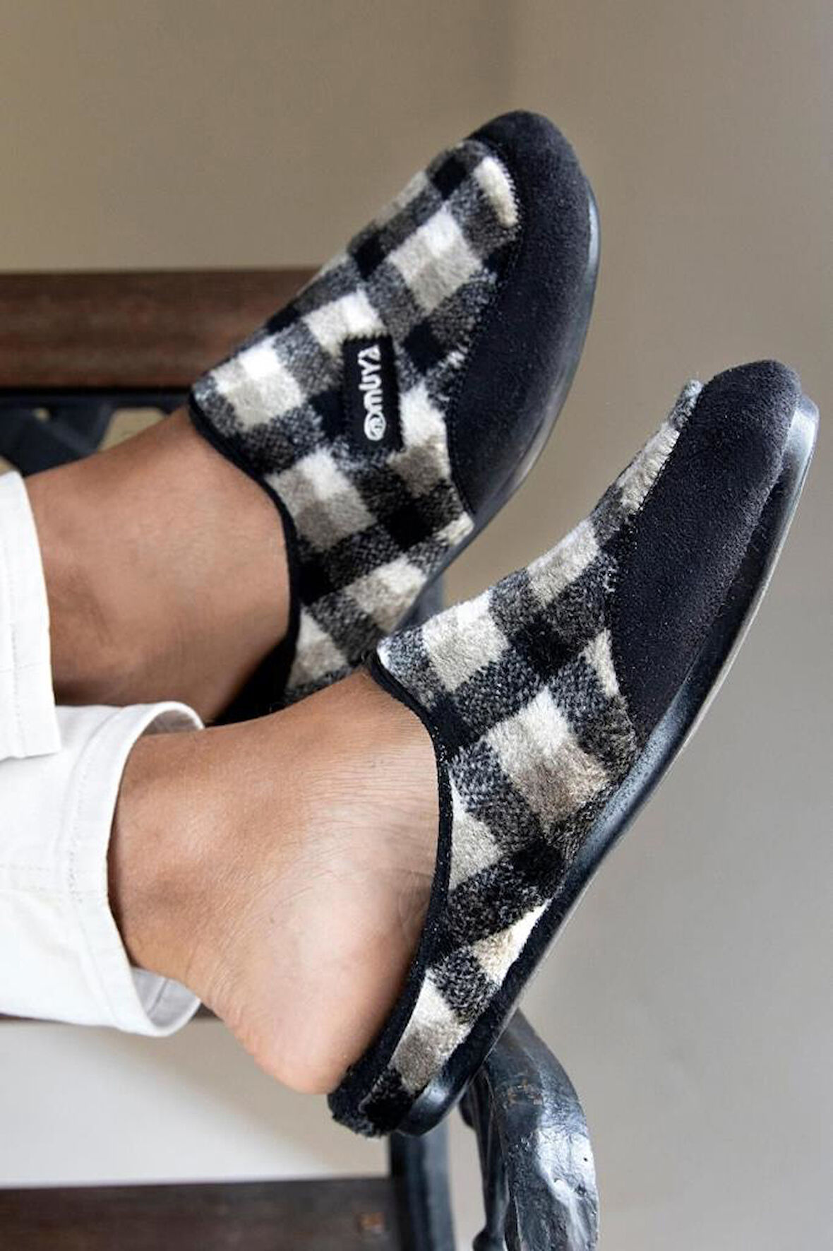 Muya Tauri 31801-001 Erkek Kışlık Ev Terliği Siyah 40-45 