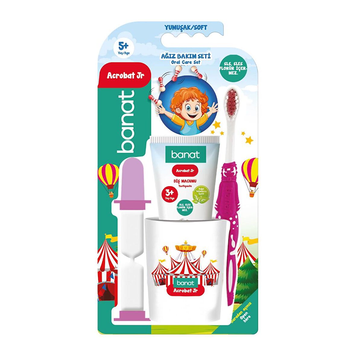 Banat Acrobat Junior Ağız Bakım Diş Fırça Seti 