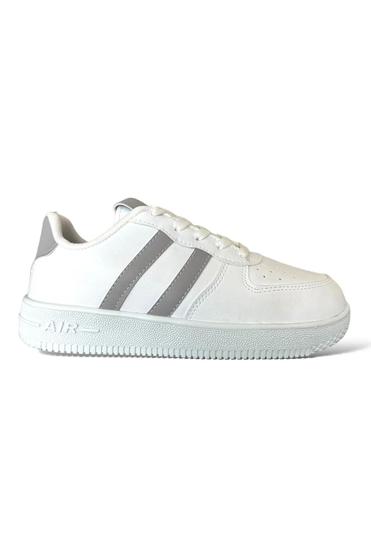 Unisex Bağcıklı GünlükSpor Sneaker Ayakkabı BEYAZ - GRİ