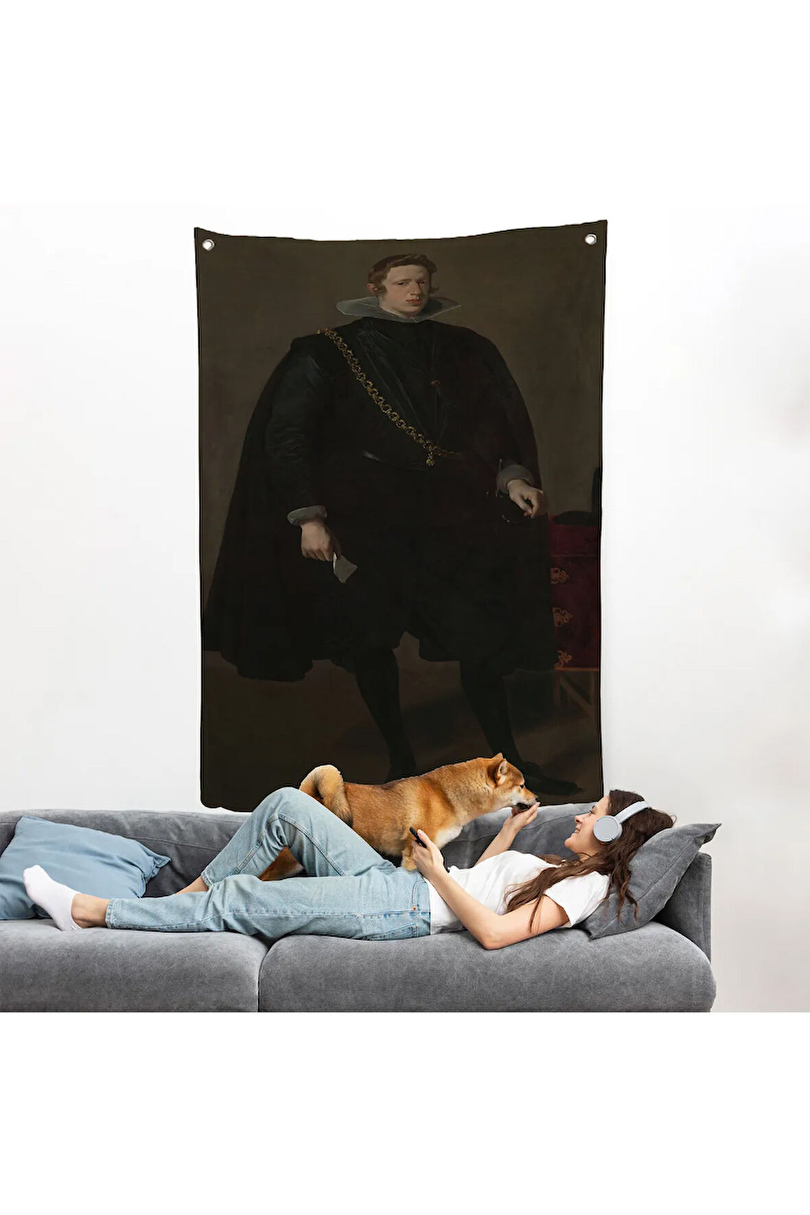 Velazquez Diego - Philip IV İspanya ve Portekiz Kralı Duvar Örtüsü-7368