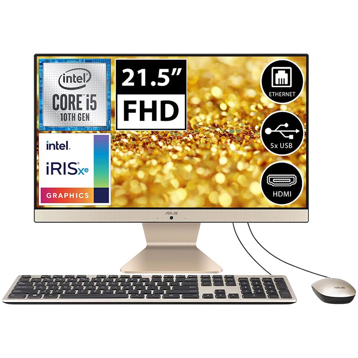 Asus Vivo V222FAK-BA025M07 i5-10210U 32GB 512SSD 21.5" FullHD FreeDOS All In One Bilgisayar