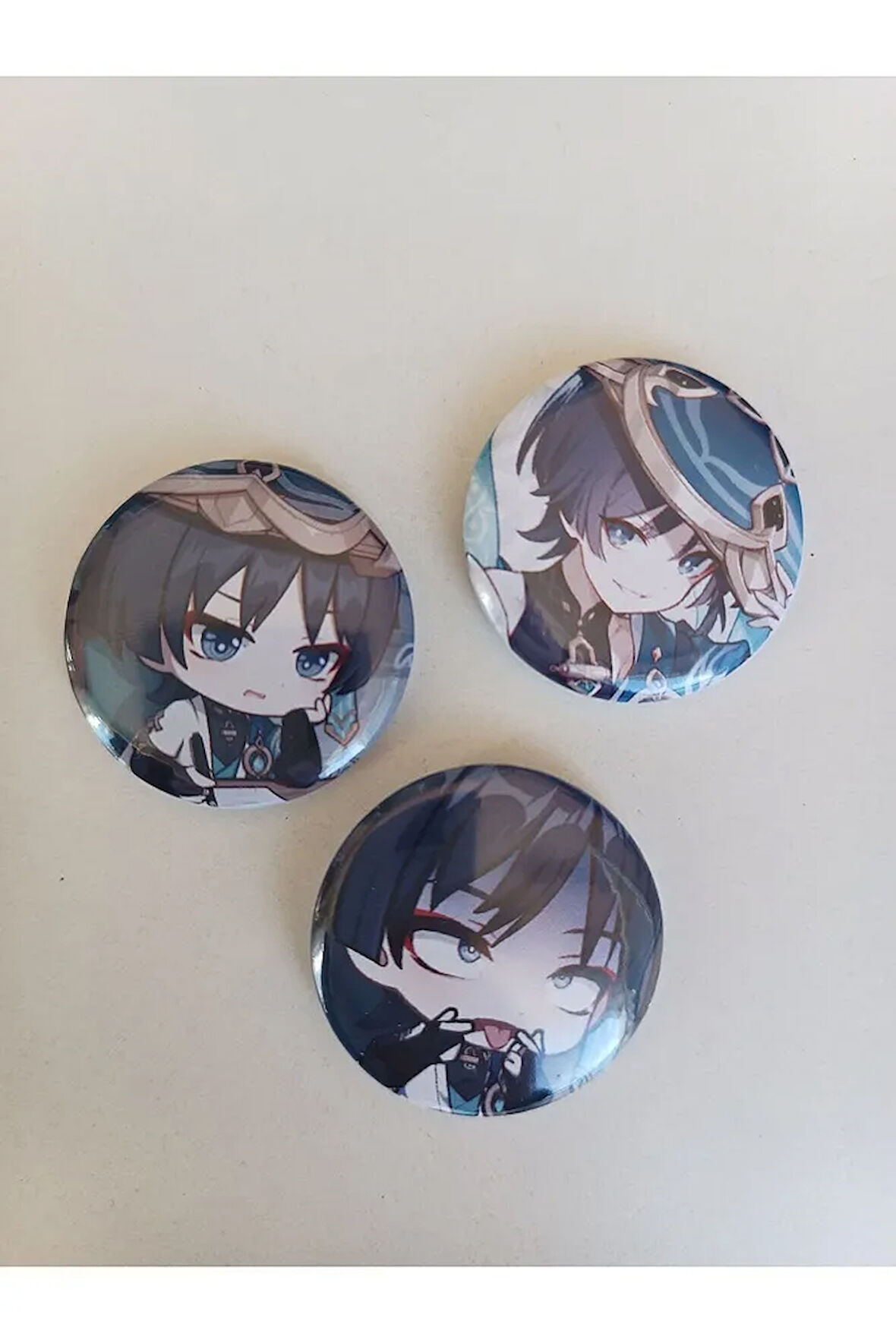 Genshin Impact Scaramouche Wanderer Anime Buton Rozet 37mm 3 adet