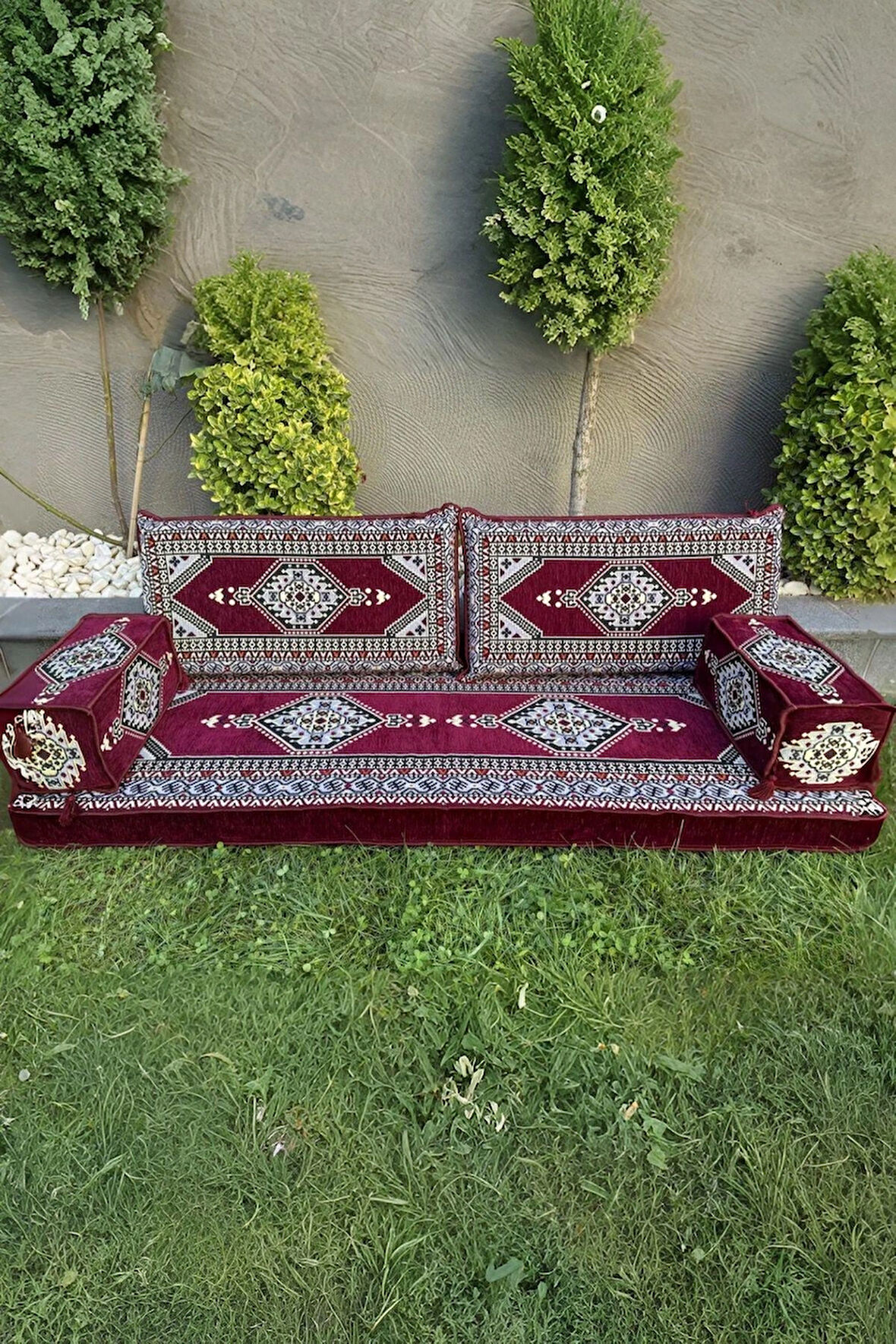 Şark Köşesi Yer Minderi Takımı Otantik Rahat Oturma Minderi Salon Balkon İçin