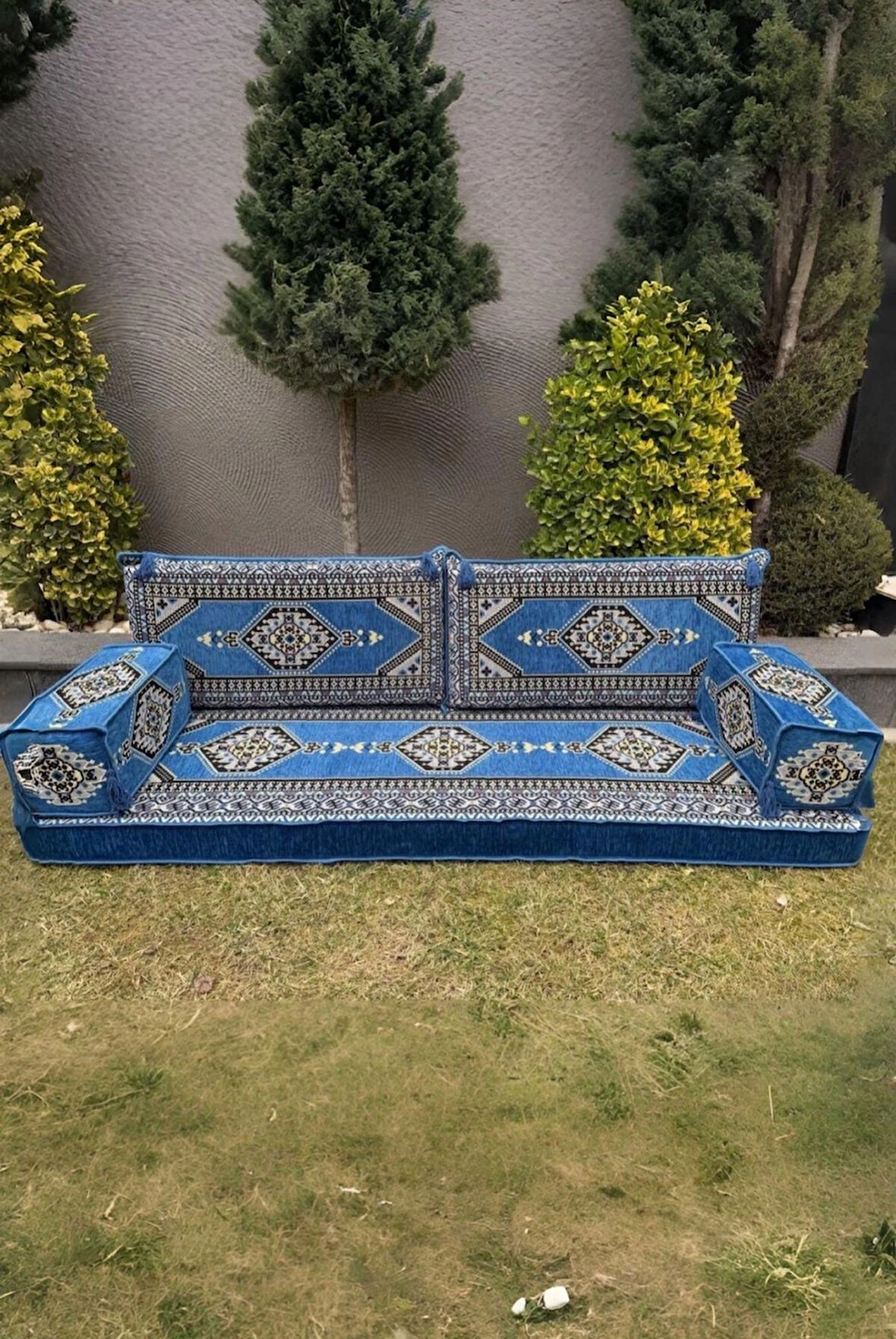 Şark Köşesi Yer Minderi Takımı Otantik Rahat Oturma Minderi Salon Balkon İçin