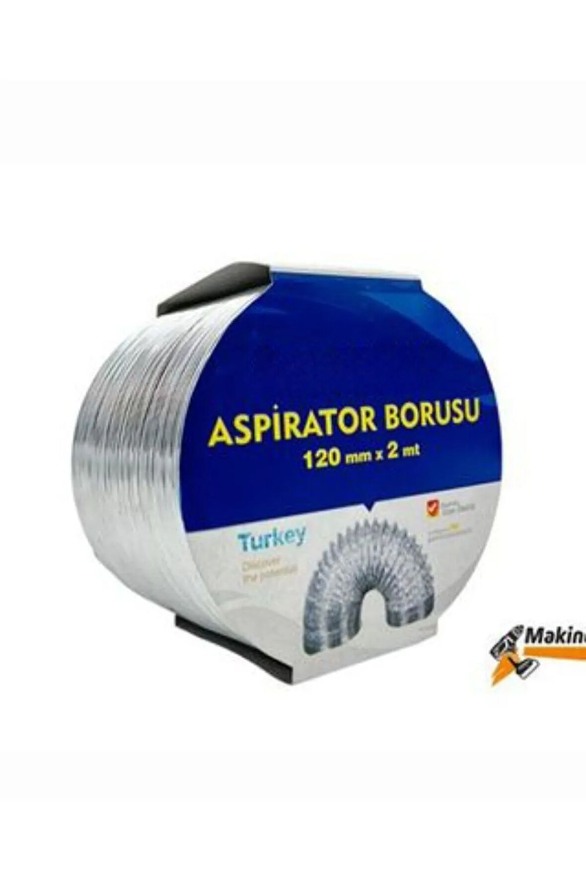 Alüminyum Aspiratör Havalandırma Borusu 120 mm x 2 Metre