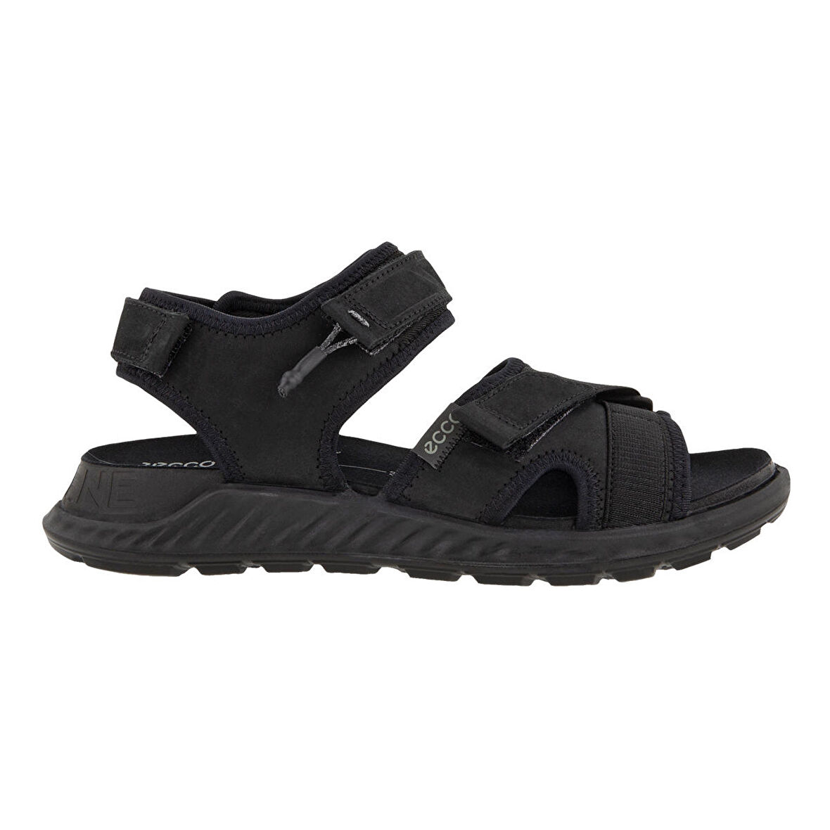 Ecco Siyah Kadın Nubuk Sneaker EXOWRAP W BlackBlack Oil N Sandal/T