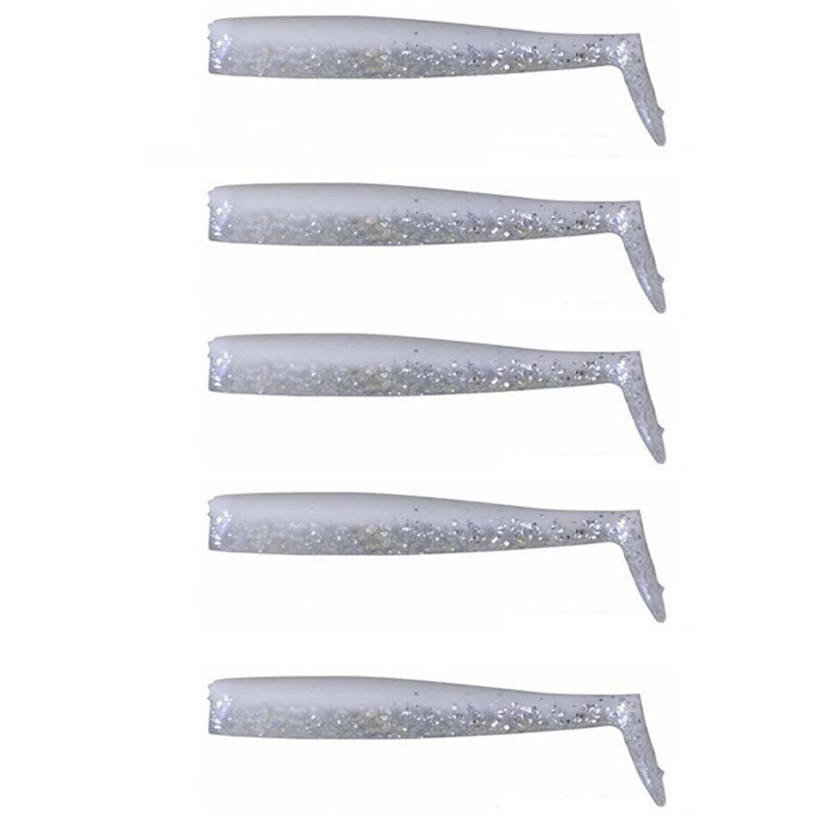 Sandeel Pearl Silver 10cm 7gr levrek silikonu 5 Adet