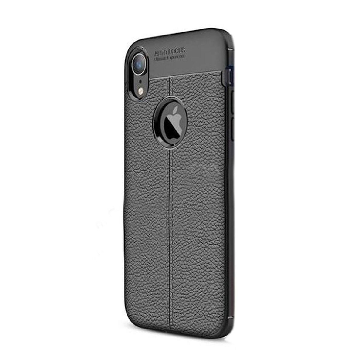 Gpack Apple iPhone Xr Kılıf Niss Silikon Deri GörünümlüNano Glass