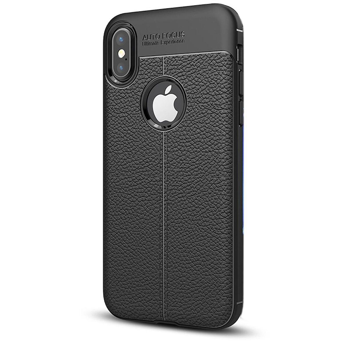 Gpack Apple iPhone Xs Max Kılıf Niss Silikon Deri GörünümlüNano Glass