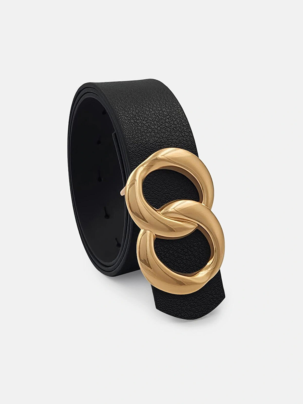 Sonsuz Gold Tokalı Siyah Kadın Kemer