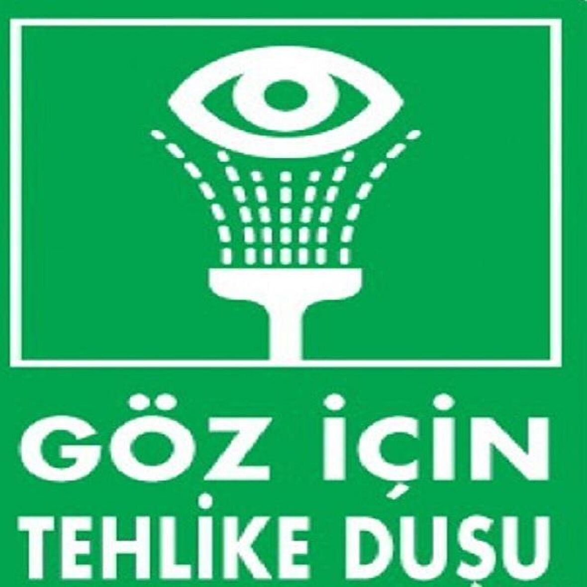 Uyarı Levhası Göz İçin Tehlike Duşu "1024"