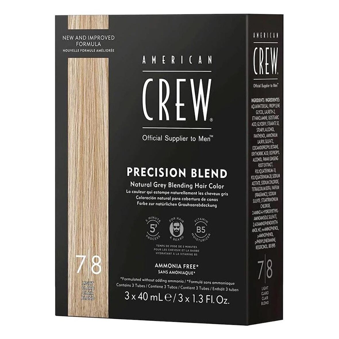 American Crew Precision Blend Light 7/8 Beyaz Kapatıcı 3x40ML