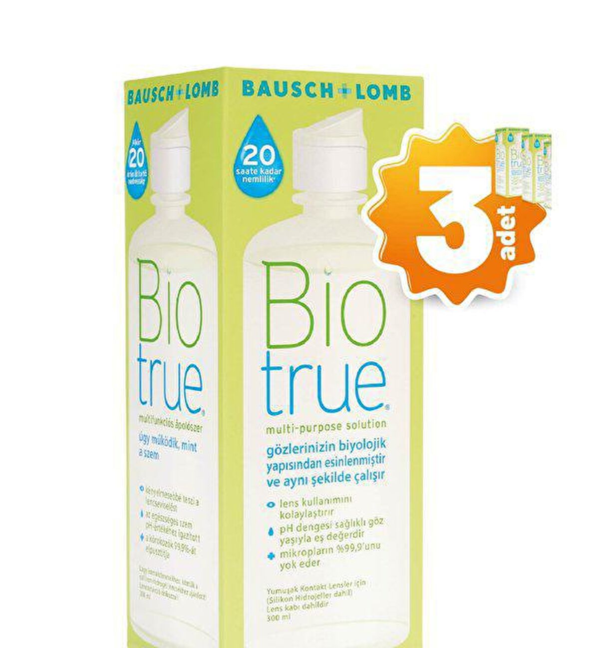 Bausch + Lomb Biotrue Lens Solüsyonu 300 ML 3'lü