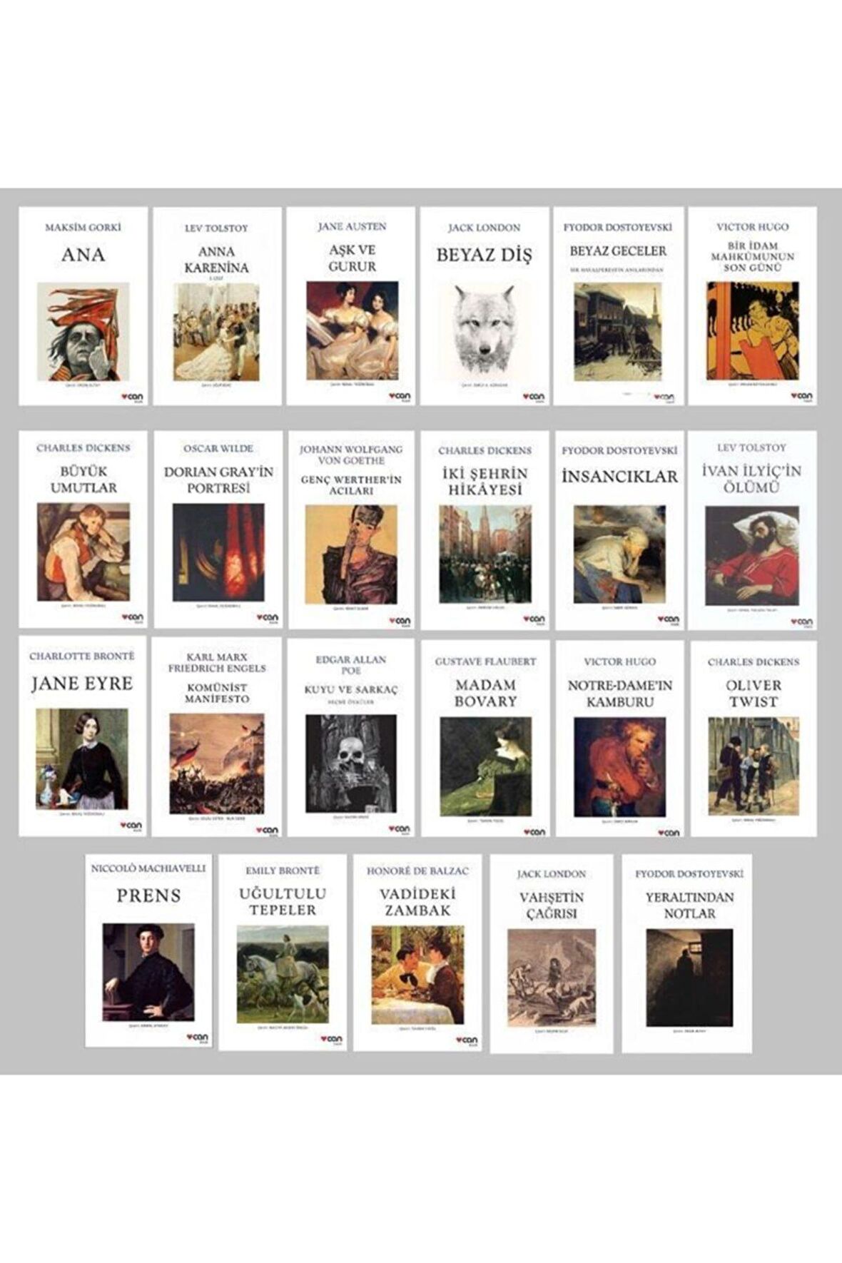 Can Yayınları Dünya Klasikleri Seti 24 Kitap