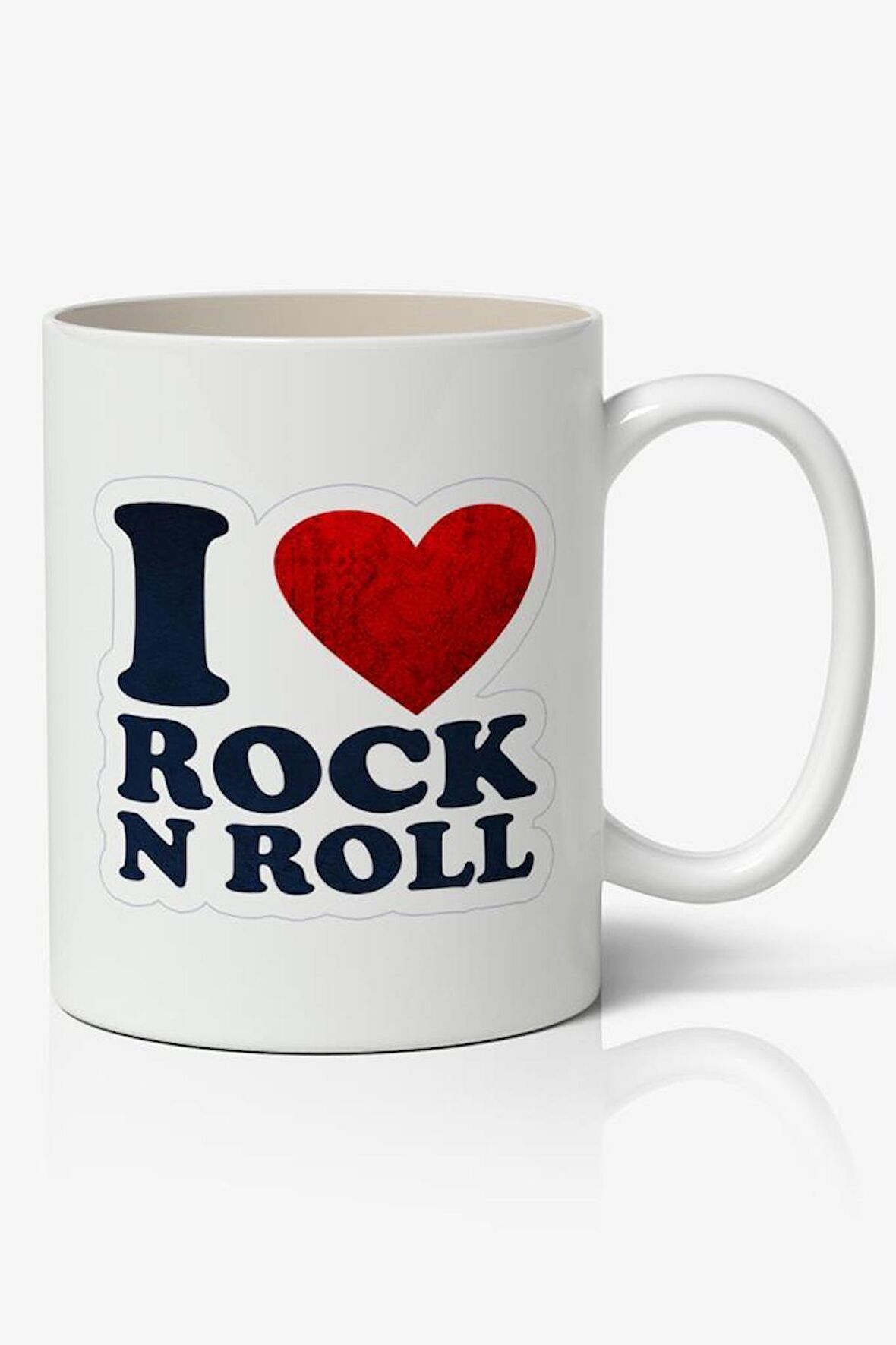 I Love Rock 'N' Roll Baskılı Kupa Bardak Baskılı Kahve Kupa Bardak