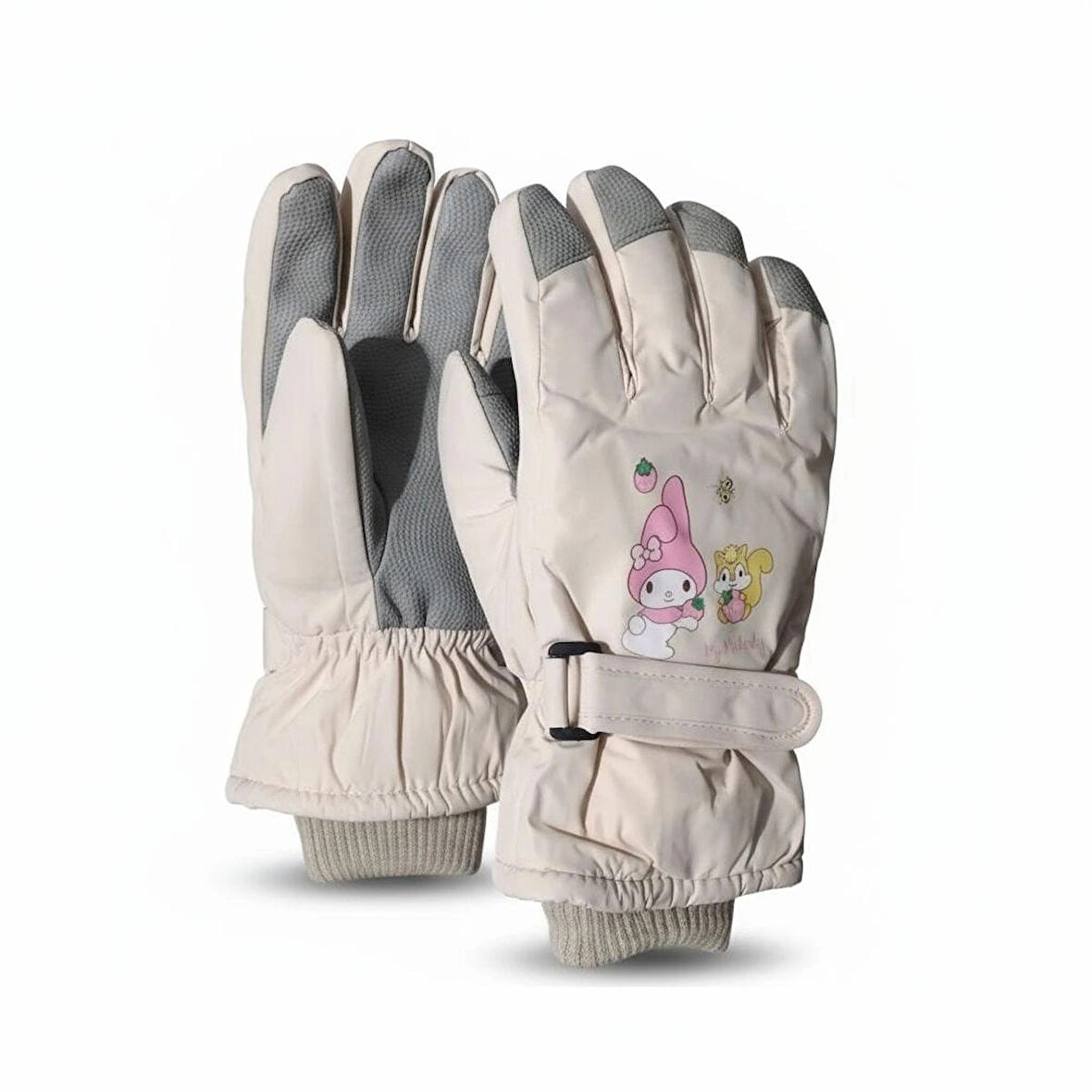 4-8 Yaş Kız Çocuk Şişme Kar Kayak Eldiveni