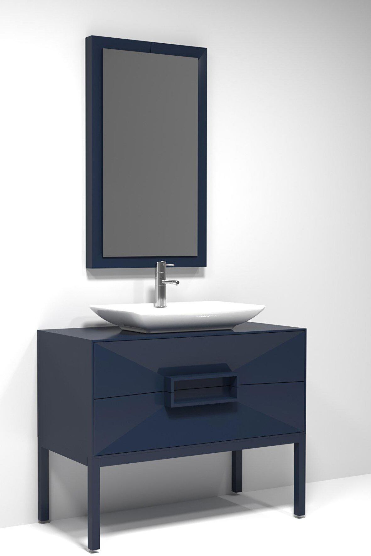 OMENTE 100 CM BANYO DOLABI - LACİVERT
