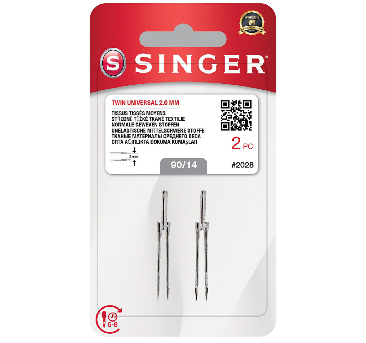 Çift İğne 2Mm. (2'Li Blister/14 No.)