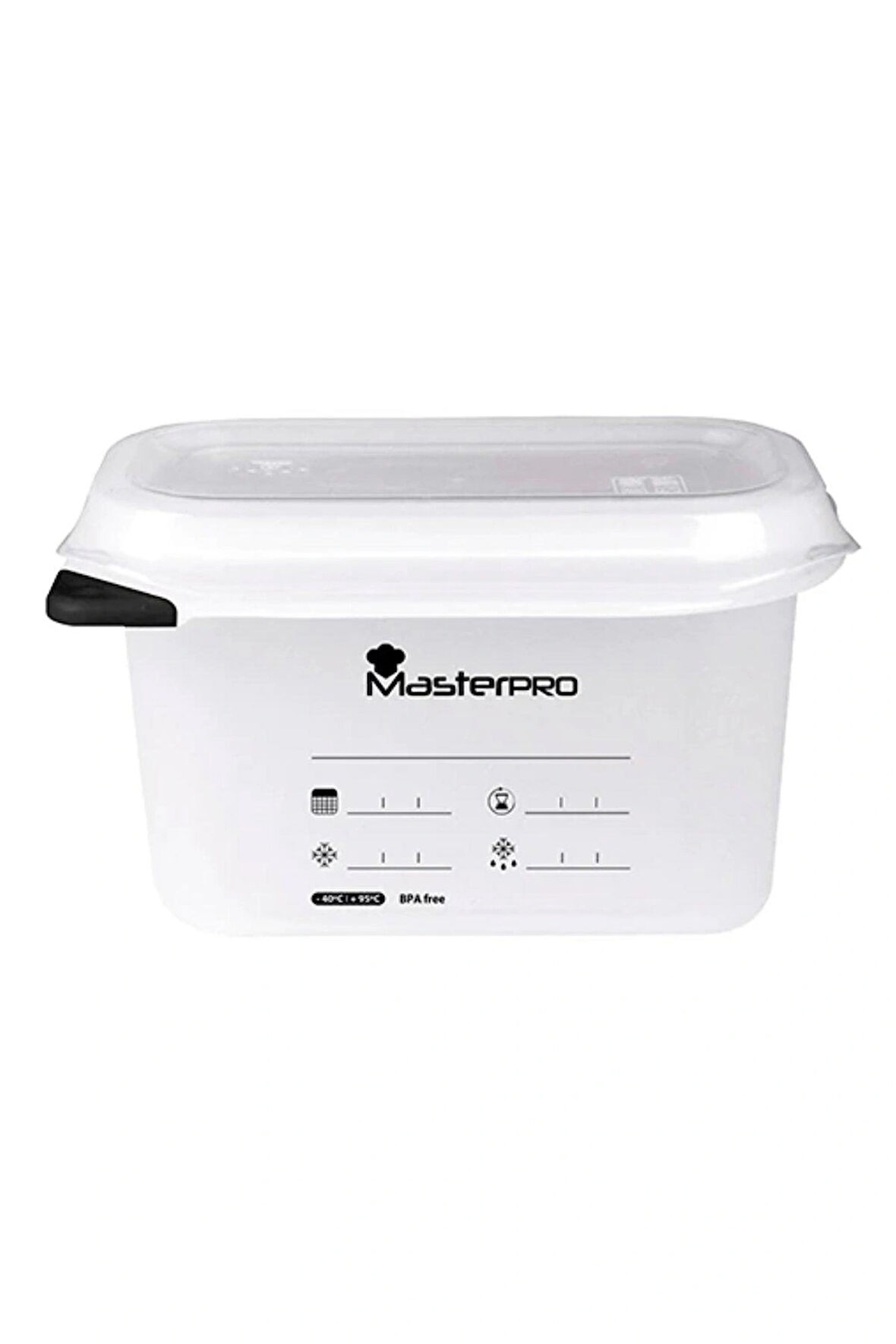 MasterPro Saklama Kabı 17,6x10,8x10cm 1L Foodies Collection Serisi 2939