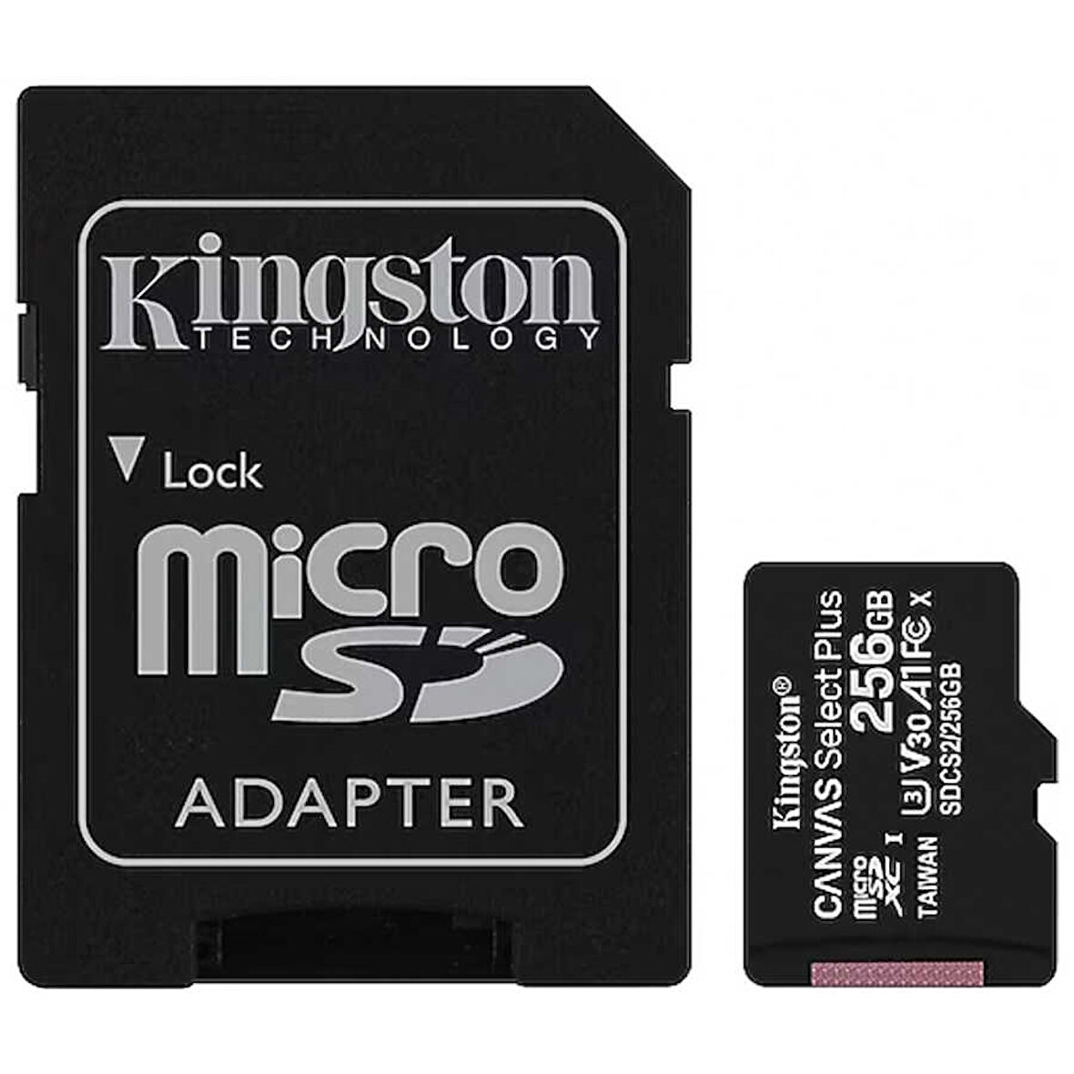 Kingston SDCS2 256GB micSDXC Canvas Select Plus 100R A1 Hafıza Kartı