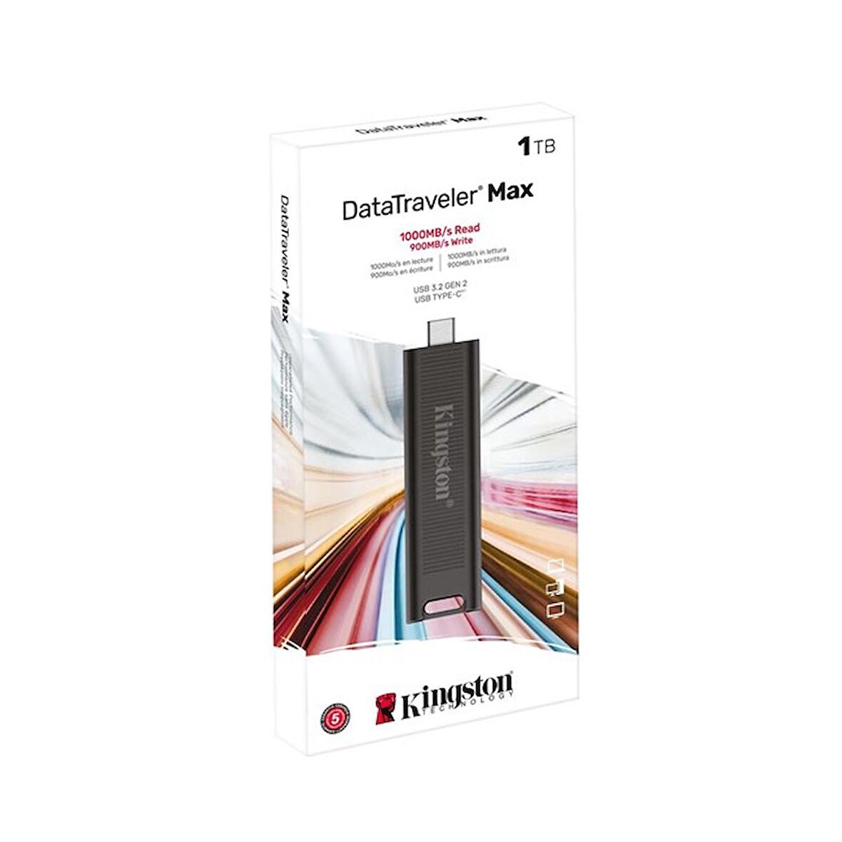 Kingston DTMAX/1TB 1 TB DT Max USB 3.2 Gen 2 Siyah USB Flash Bellek