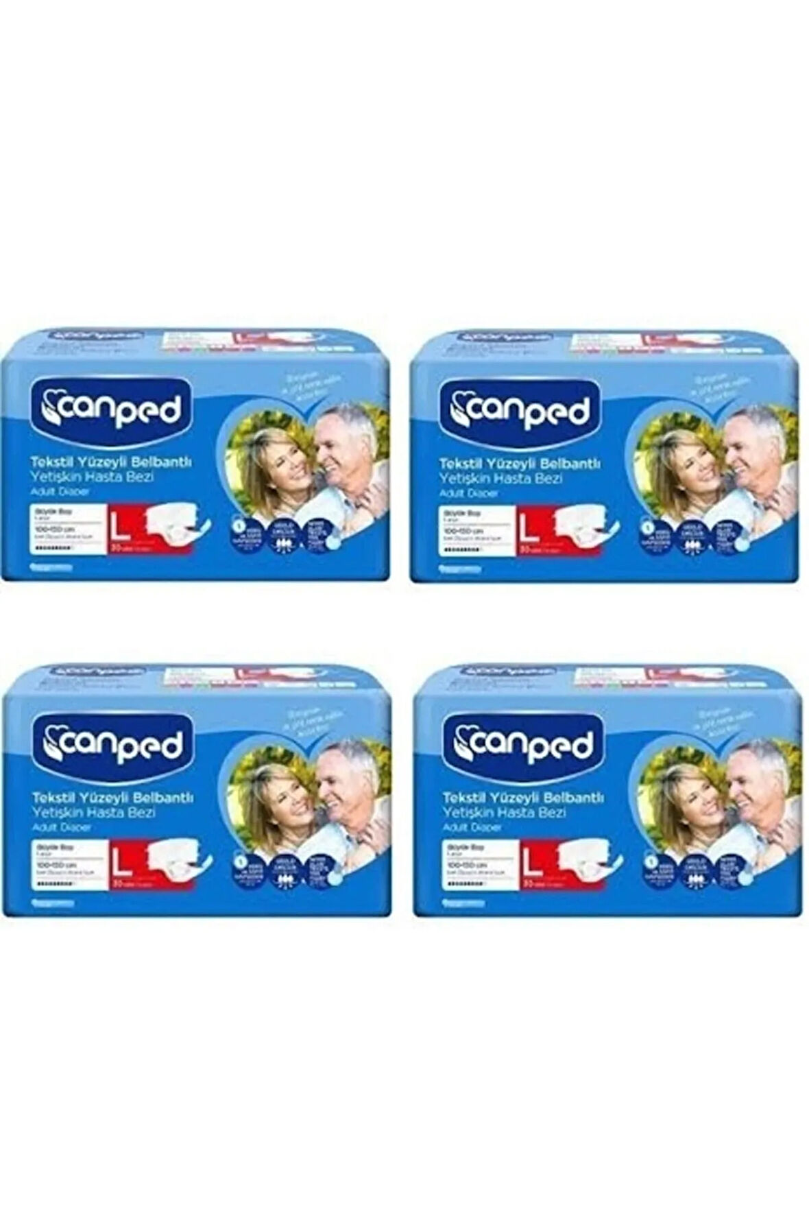 Belbantlı Large (l) Beden Hasta Bezi Avantaj Paketi 30 Lu X4 Paket Toplam 120 Adet