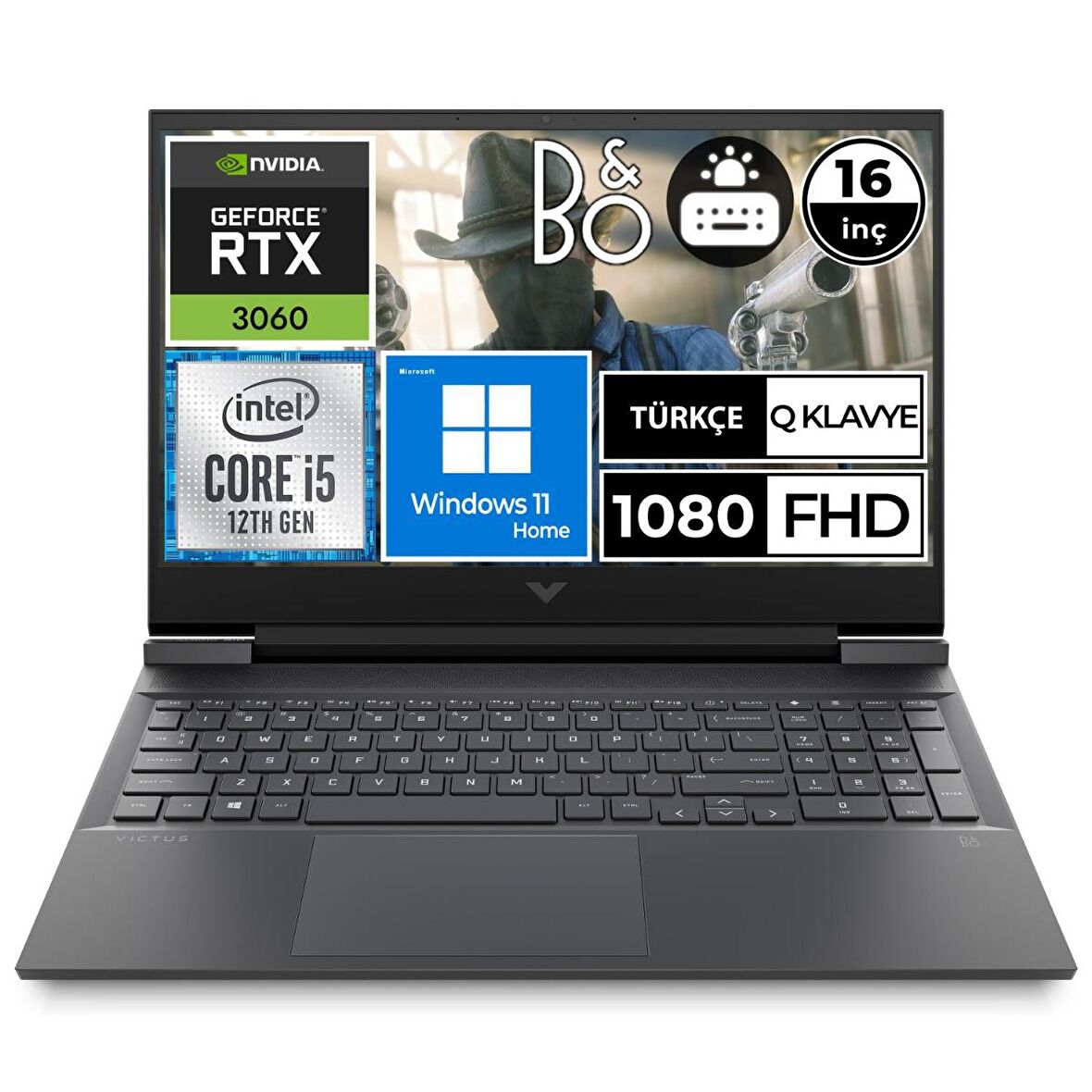 HP Victus 16-D1041NT 68P26EA03 Dahili Ekran Kartı Nvidia GeForce RTX 3060 16 GB DDR5 512 GB 16 inç Full HD w11pro/home Notebook Dizüstü Bilgisayar