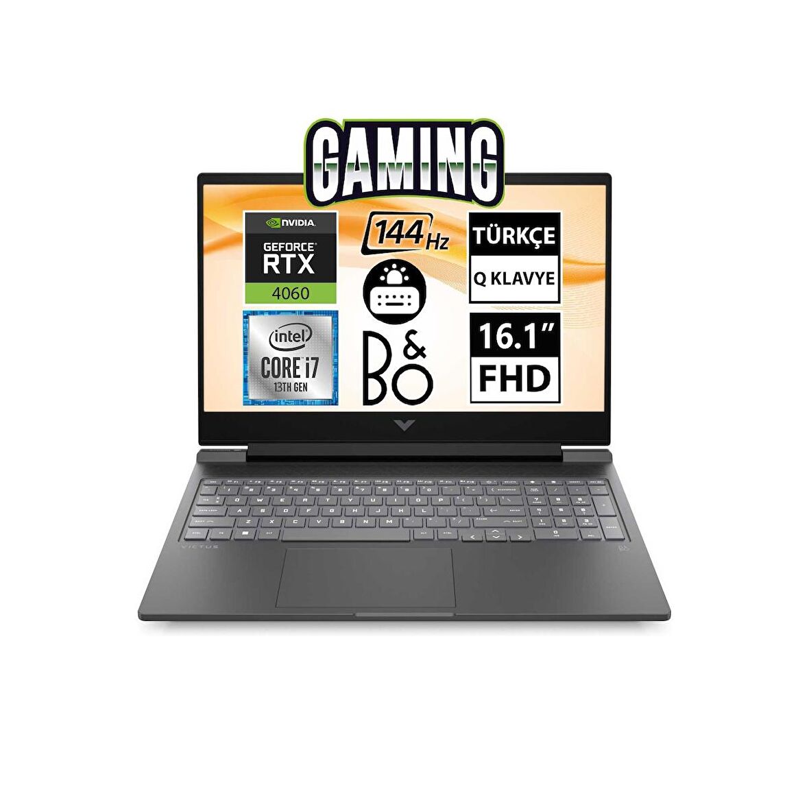 HP Victus 16-R0025NT 7P638EA07 i7-13700H 64GB 1TBSSD RTX4060 16.1" FullHD FreeDOS Taşınabilir Bilgisayar