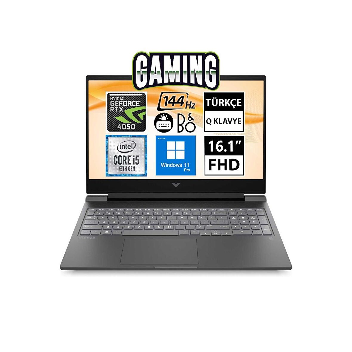 HP Victus 16-R0052NT 7P6L8EA09 i5-13500H 16GB 512SSD RTX4050 16.1" FullHD W11P Taşınabilir Bilgisayar