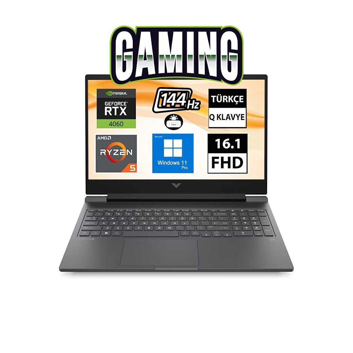 HP Victus 16-S0018NT 7Z4M8EA09 Ryzen5 7640HS 32GB 1TBSSD RTX4060 16.1" FullHD W11P Taşınabilir Bilgisayar