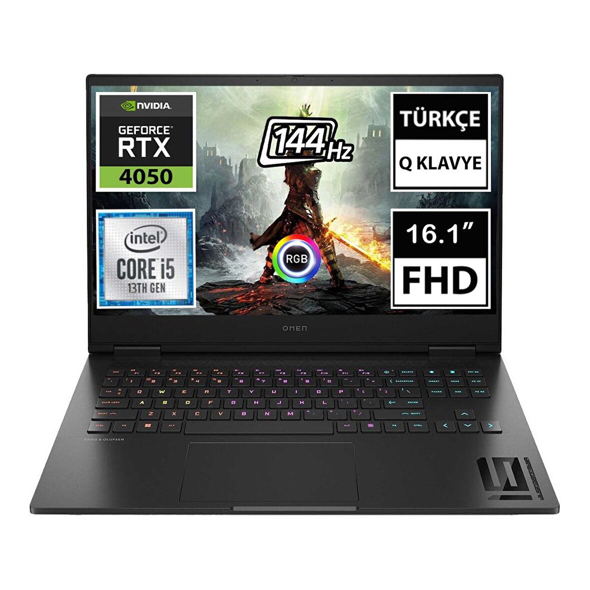HP Omen 16-WD0001NT 7X9Y4EA01 i5-13420H 16GB 1TBSSD RTX4050 16.1" FullHD FreeDOS Taşınabilir Bilgisayar