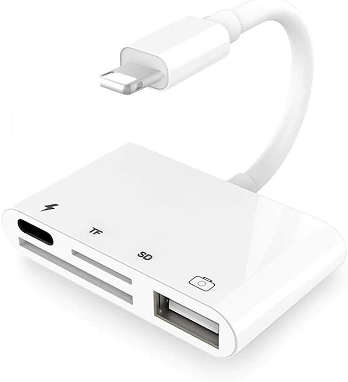 Ancheyn Apple Lightning To USB Lightning Micro Sd Tf Kart Okuyucu Çevirici Dönüştürücü Adaptör 4333