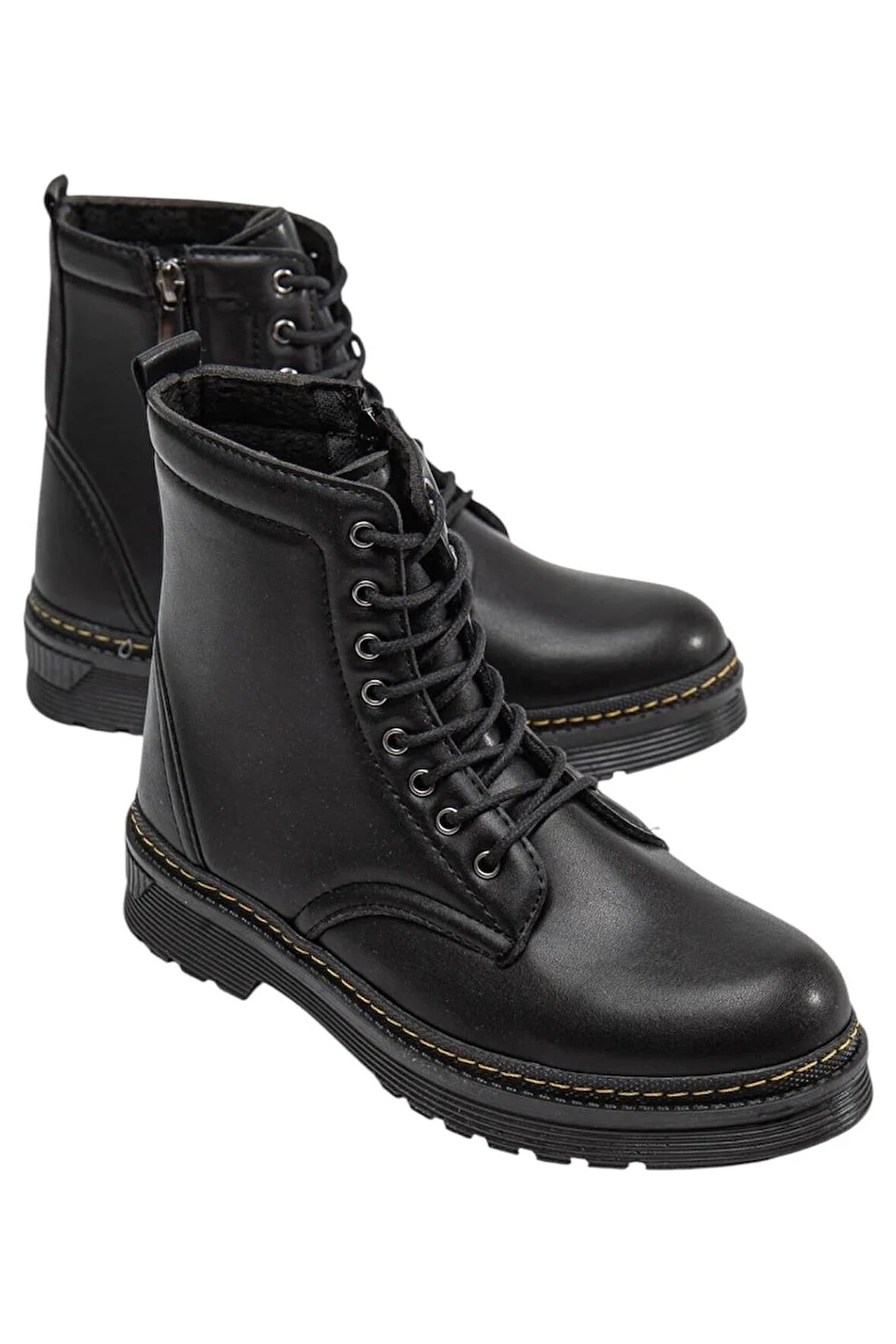 Kadın Termo Fermuarlı Bağcıklı Bot SİYAH