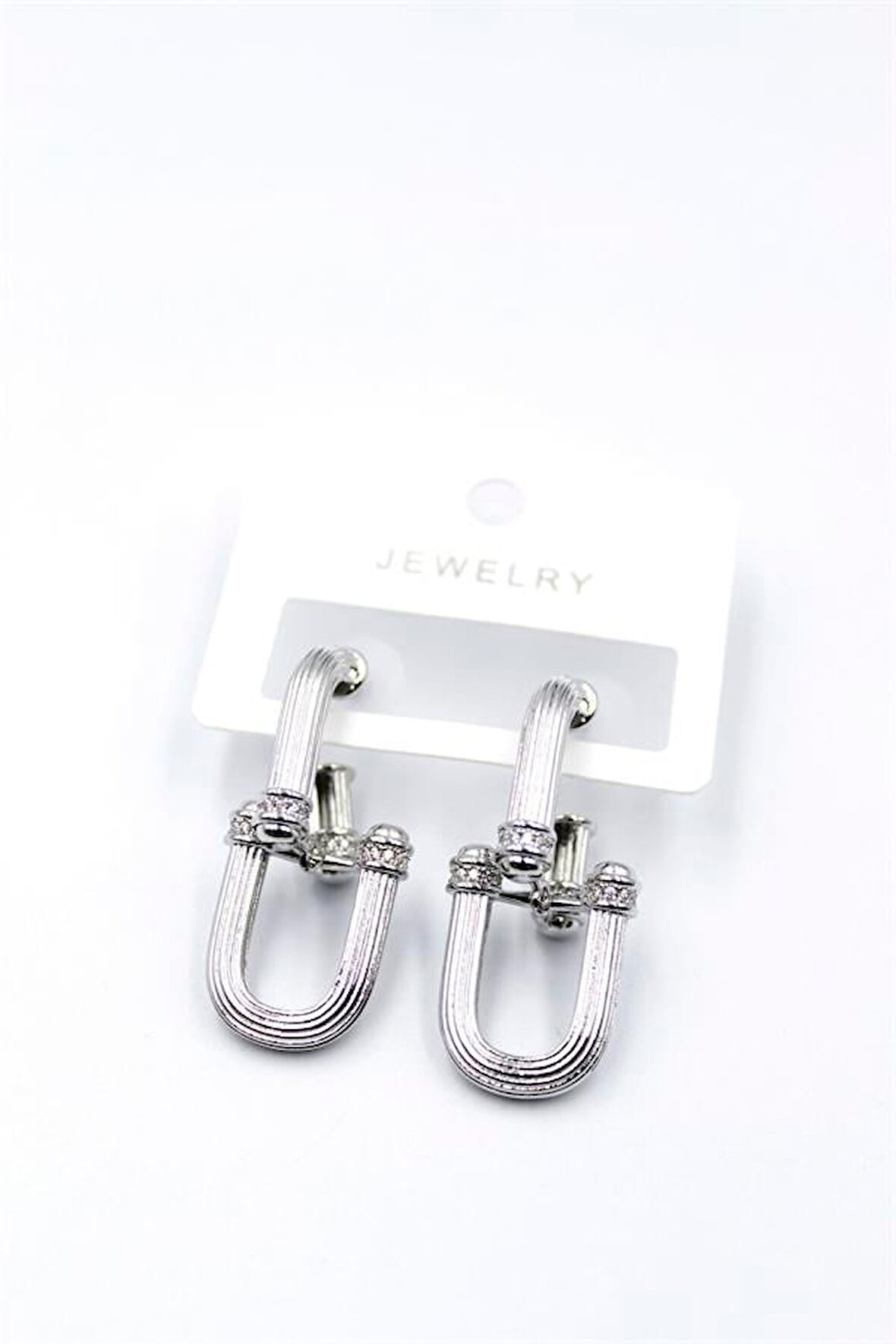 Tf Zincir Küpe - Gümüş Rengi