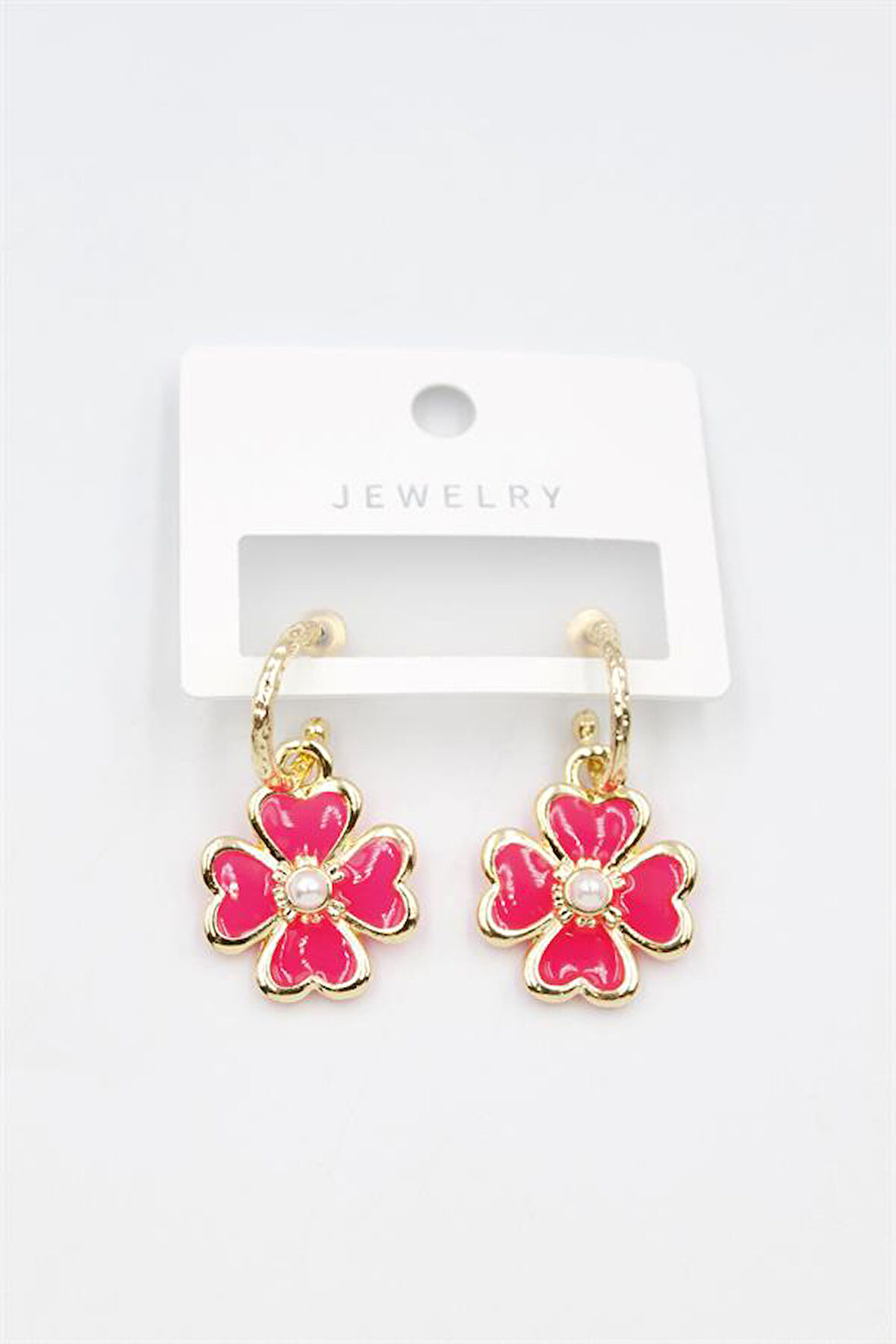 Çiçek Küpe - Pembe